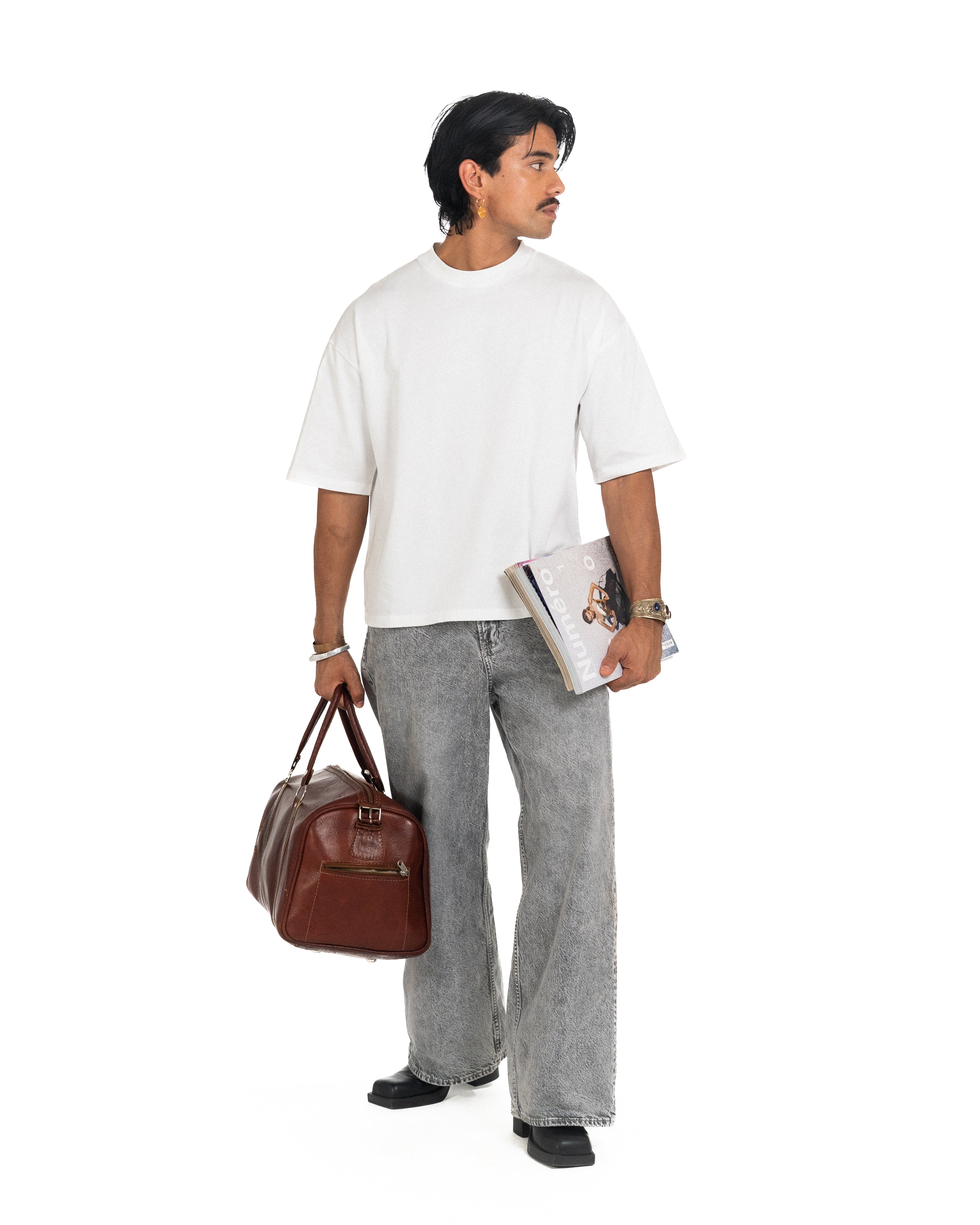 T-Shirt Cropped (1/2 Sleeve) White